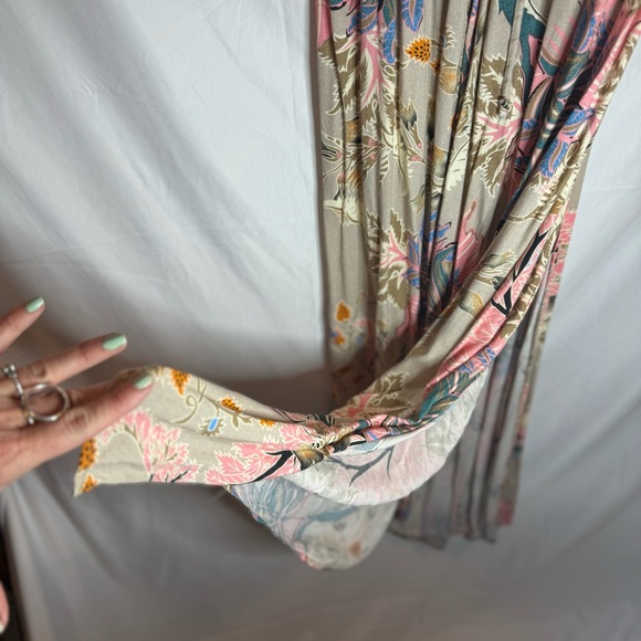 On the Road Floral Boho Hippie Chic Maxi Dress, Breathes & Flows, Size Small - Picture 12 of 15
